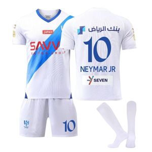 BayOne Fodbold Jersey Match Stand Kid voksen - Neymar JR 10 Al Hilal Hvid