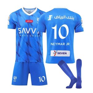 BayOne Fodbold Jersey Match Stand Kid voksen - Neymar JR 10 Al Hilal Blå