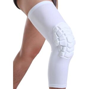 Shoppo Marte Hot Pressed Honeycomb Knee Pads Basketball Climbing Sports Knee Pads Protective Gear, Specification: L (White)