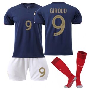 22-23 VM Frankrig Hjemme fodboldtrøjesæt 9# GIROUD 26