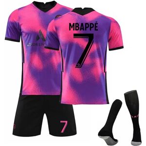 Fodboldtrøje til børn Fodboldtrøje Home Away Træningstrøje 21/22 V 20 21 Pink Mbappe 7 M