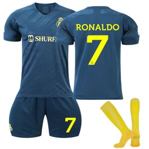 RONALDO #7 fodbold T-shirts Al Nassr udebanetrøjesæt til børn W Kids 22(120-130CM)