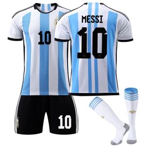 JIUSAIRUI Børn / Voksen 20 22 World Cup Argentina fodboldtrøjesæt MESSI-10 #20
