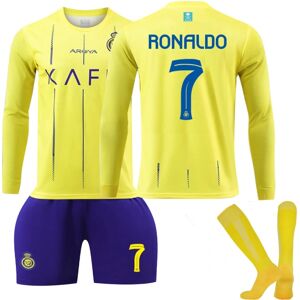 23-24 Al-Nassr FC Hjemme Voksen fodbold Langærmet trøje nr. 7 Cristiano Ronaldo Adult S