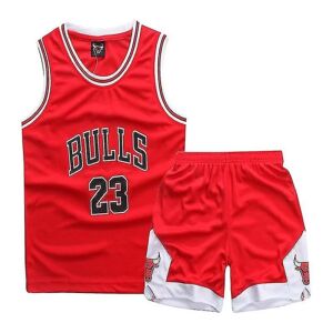 Chicago Bulls #23 Michael Jordan Jersey Basketball Uniform Sæt - Perfet M