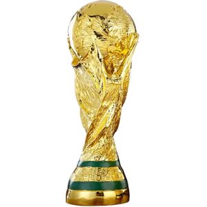 Stor VM -fotbollsfotboll Qatar 2022 Gold Trophy Sports Replica 21cm