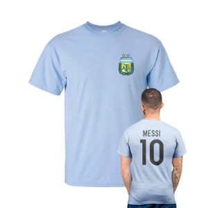 Highstreet Messi Style Argentina fodbold T-shirt - lyseblå S