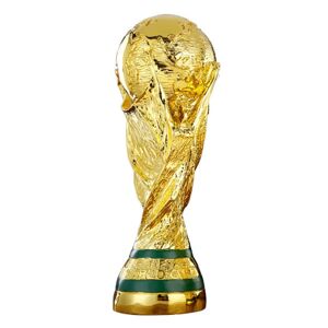 Stort VM i fodbold Fodbold Qatar 2022 Gold Trophy Sports Replica 27cm 27cm