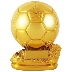 Ballon D'or Trophy Football Trophy, Golden Ballon Football Trophy, Bedste Fodbold Trophy Resin Replica med galvaniseringsproces til kontordekorationer