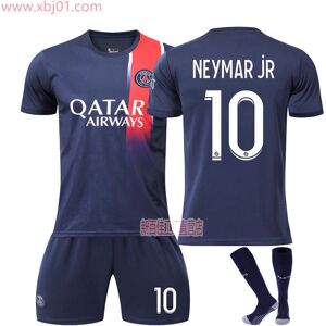 23-24 Paris Saint-Germain Hjemmetrøje 10 Neymar Jr Ny sæson Seneste Voksen Børnetrøje Fodbold Goodies Sæsonopdatering Kids 18(100-110cm)