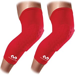 McDavid Unisex Adult Leg Cuff Hexforce, Red, M (37-39 cm)