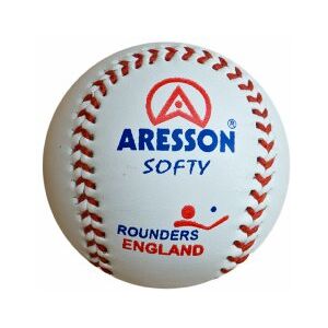 Aresson Softy Box Ball-Set, für Rounders, 19 cm, Weiß, 6 Stück