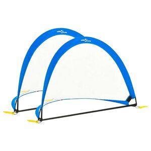 vidaXL Portería de fútbol niños 2 uds bolsa almacenaje 119x82x84,5 cm