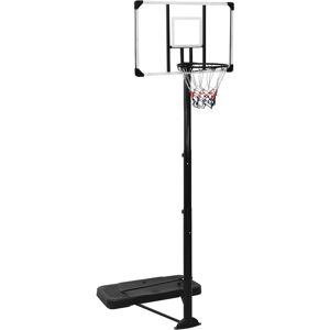 vidaXL Canasta de baloncesto policarbonato transparente 256-361 cm