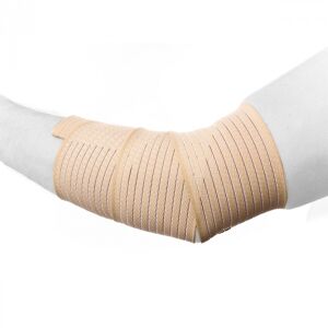 Rehab Medic - Venda elástica para codo, Unisex, Beige