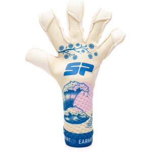 SP Fútbol - Guantes de portero Earhart Élite, Mujer, Beige-Blue, 8,5