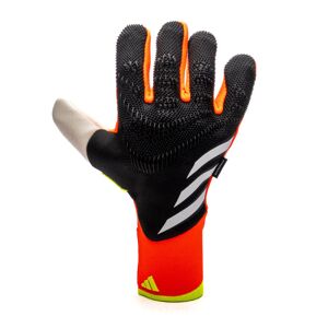 Adidas - Guantes de portero Predator Pro Fingersave, Unisex, Black-Solar Red-Solar Yellow, 9,5