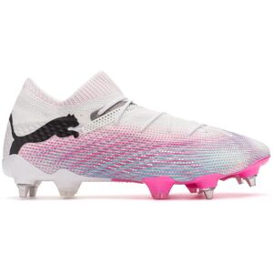 Puma - Bota de fútbol Future 7 Ultimate MxSG, Unisex, White-Black-Poison Pink, 10 UK