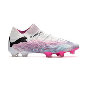 Puma - Bota de fútbol Future 7 Ultimate FG/AG, Unisex, White-Black-Poison Pink, 6.5 UK