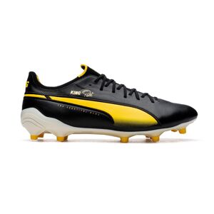 Puma - Bota de fútbol King Ultimate Pelé Edition FG/AG, Unisex, Black-White-Pelé Yellow-Gold-Frosted Ivory, 10.5 UK