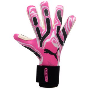 Puma - Guantes de portero Ultra Ultimate Hybrid, Unisex, Poison Pink-Puma White-Puma Black, 9