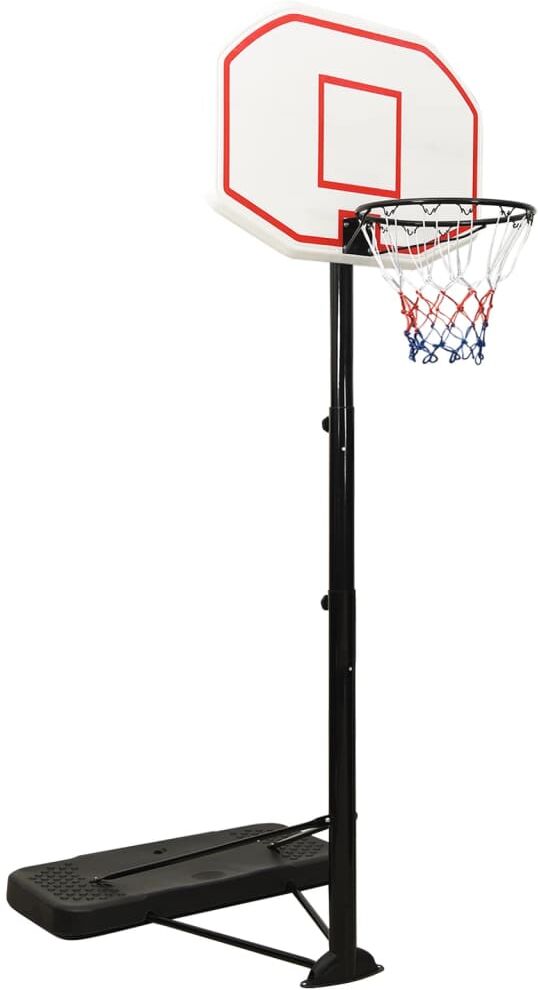 vidaXL Canasta de baloncesto polietileno blanco 258-363 cm