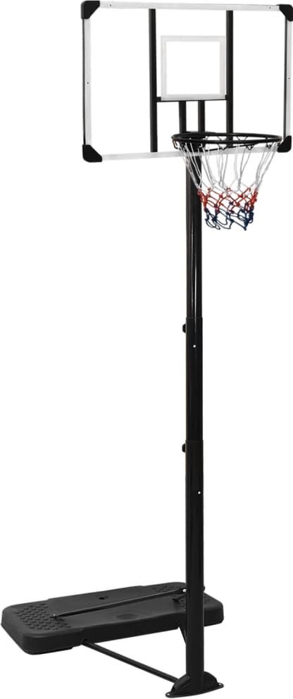 vidaXL Canasta de baloncesto policarbonato transparente 256-361 cm