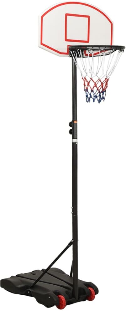 vidaXL Canasta de baloncesto polietileno blanco 216-250 cm