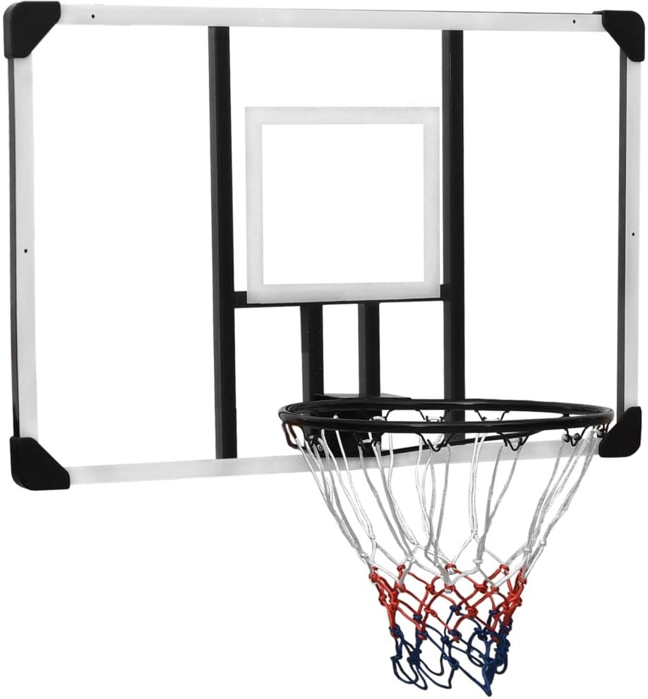 vidaXL Tablero de baloncesto policarbonato transparente 106x69x3 cm