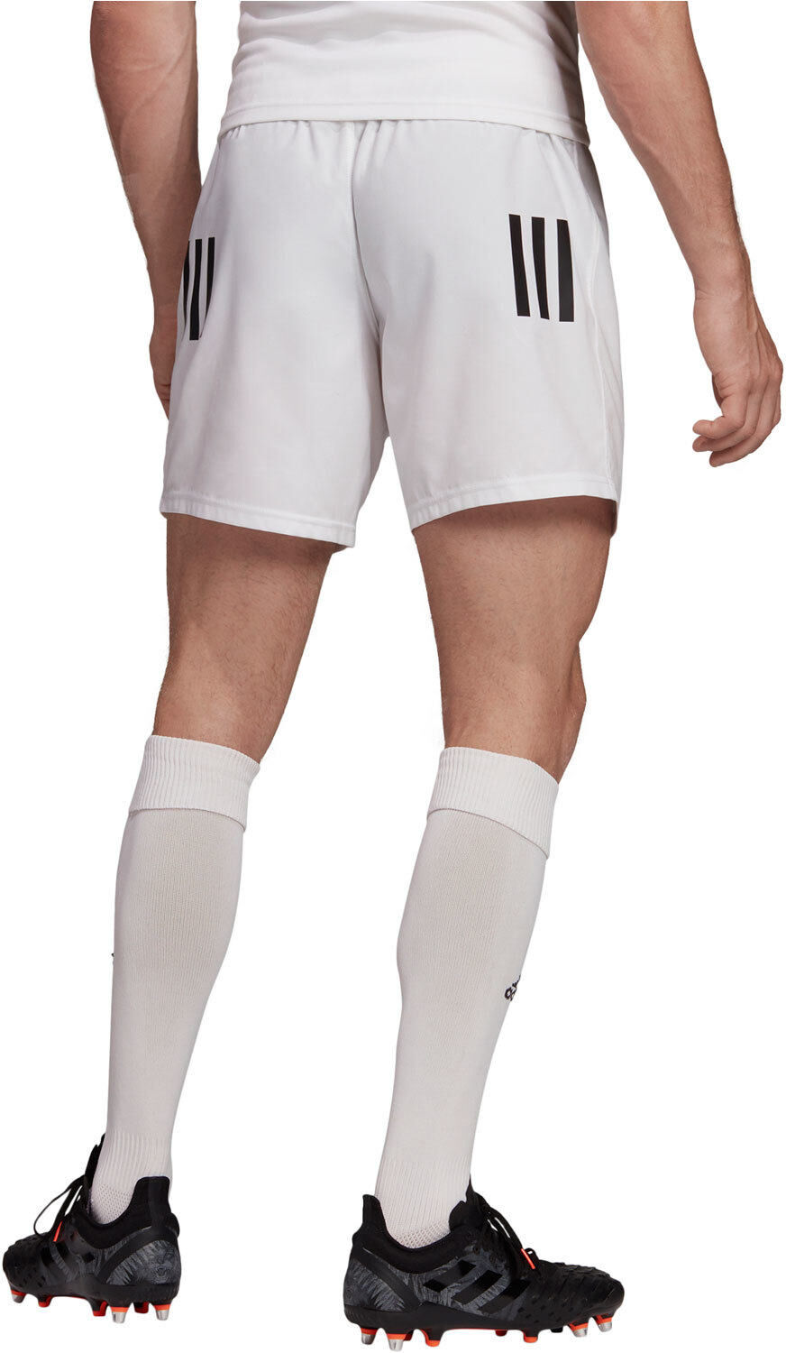 Adidas 3 bandas pantalones de rugby Blanco (XXL)