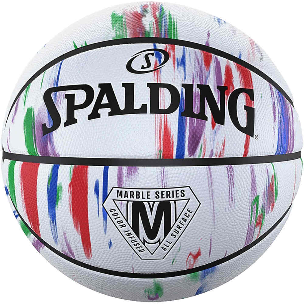 Spalding marble series rainbow sz5 rubber basketb balón baloncesto  (UNICA)