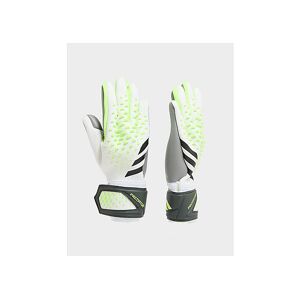 adidas Predator Edge League Goalkeeper Gloves, White / Lucid Lemon / Black  - White / Lucid Lemon / Black - Size: 8