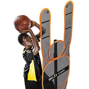 SKLZ D-Man Basketball Defensive Mannequin, Basketball Training, Verstellbare Höhe, Schwarz/Orange, 6.5ft to 8ft / 198cm to 244cm