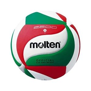 Molten ballon de volley-ball V5M2200 cuir artificiel blanc/vert/rouge taille 5 - Publicité