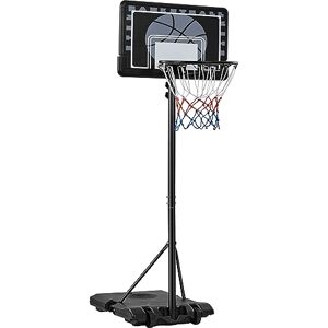 VEVOR Panier de Basket Extérieur Intérieur Portable Réglable en