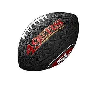 Wilson Ballon de Football américain, Mini NFL Team Soft Touch, San Francisco 49ers, Pour les joueurs amateurs WTF1533BLXBSF, Mixte Adulte, Noir, Taille Unique - Publicité