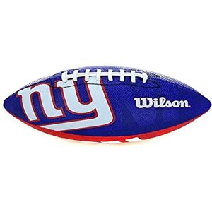 Wilson American Football, Ballon de Football Américain NFL JR Team, New York Giants, Pour Enfant, Bleu/Gris, Matériau: Composite, WTF1534XBNG - Publicité