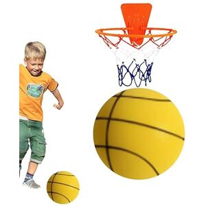 Ballon De Basket-ball Silencieux Jaune De 15 Cm Pour Enfants