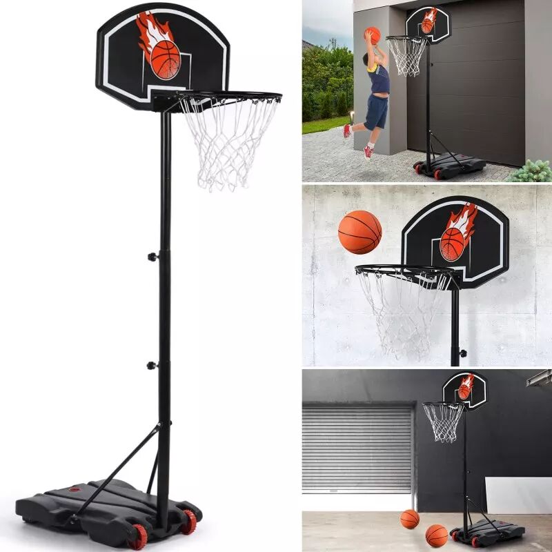 IDMarket Panier de basket sur pied hauteur réglable