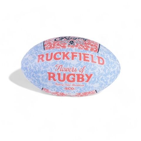 Ruckfield - Ballon de rugby Ruckfield Flowers of Rugby bleu -