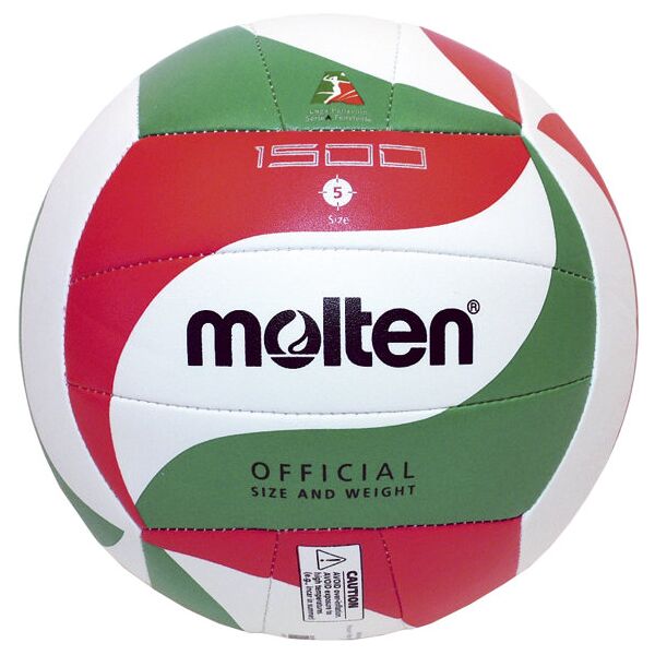 molten v5m1500 - pallone da pallavolo white/green/red