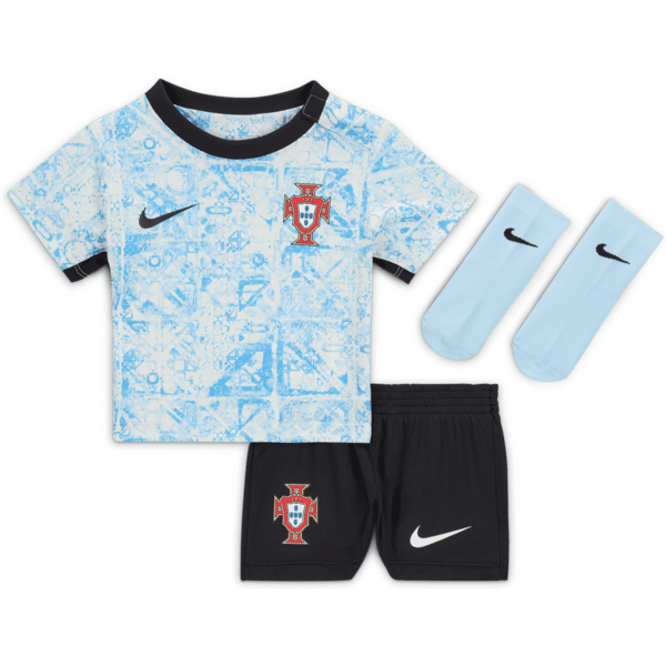 nike divisa da calcio replica in 3 pezzi  portogallo 2024 stadium per bebè e bimbo/a – away - bianco