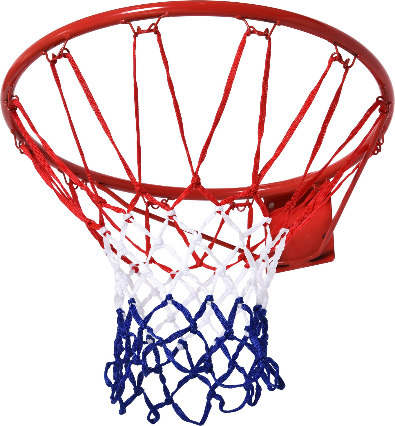 Homcom Canestro Basket da Muro in Ferro con Rete in Nylon per Esterno e Interno, Φ46cm