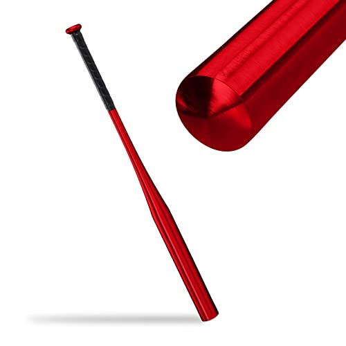 Relaxdays honkbalknuppel aluminium, 34 inch/ 86 cm, antislip, lichtgewicht, voor hobby & vrije tijd, baseball bat, rood