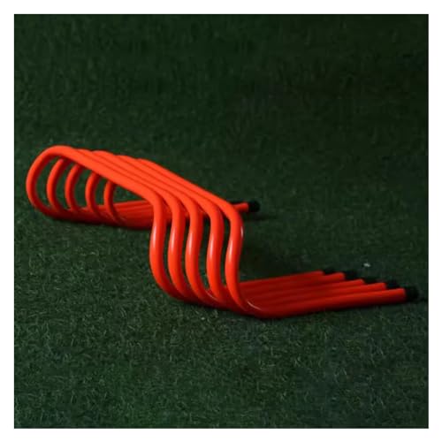 ZERVA Coördinatiehorden, coördinatieladder, coördinatiehut, trainingsapparatuur, voetbal, handbal, hordenset voor professionele training, snelheidsladder (kleur: oranje, maat: H 15 cm)