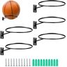 LdawyDE Balhouder muur, wandhouder, balhouder met schroeven, sportbalhouder, wand voor basketbal, voetbal, volleybal, opslagdisplay, 14 cm