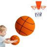 Genikeer Stille basketbal met mand, stille basketbal maat 3 5 7 voor binnen, stille basketbalbal, mand en bal van schuimstof voor kinderen, stille basketbalbal