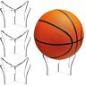 Mnixy 4 sets balhouders voetbal, afneembare balhouder, voor Limited Edition voetbal basketbal logo Signature volleybal (12 x 6,5 cm), transparant