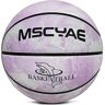 MSCYAE Basketbal maat 5, basketbal voor kinderen, mini basketbal maat 3, Indooor outdoor basketbal violet wit 5