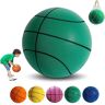 Omuotaut Upgrade stille basketbal, 2024 indoor basketbal, geen lawaai, stil, stil handvat, basketbalschuim, stil springen, dunk, stille swish basketbal (groen, nr. 7)
